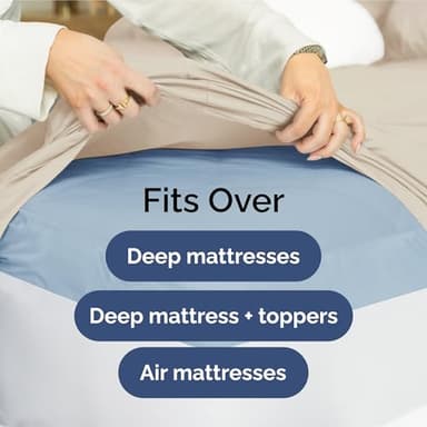 Extra Deep King Sheet Set - 6 Piece Breathable & Cooling Sheets - Hotel Luxury Bedding Set w/18-24 Inch Extra Deep Pockets - Easy & Secure Fit - Super Soft, Wrinkle Free and Comfy - Wheat, King Size - Image 6