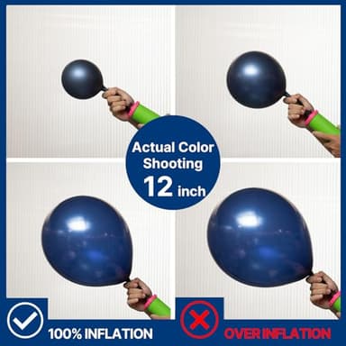 PartyWoo Navy Blue Balloons 100 pcs Different Sizes Pack of 18 12 10 5 Inch Pearl Dark Blue Balloon Arch Kit Garland for Graduation Wedding Baby Shower Birthday Party Decorations Blue-Z90 - Image 3