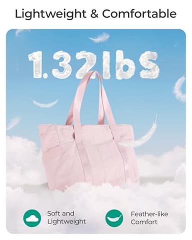 BAGSMART Tote Bag for Women with Zipper, Gym tote with Compartments, Work Tote Nurse Dance Yoga Bag for Travel - Image 6