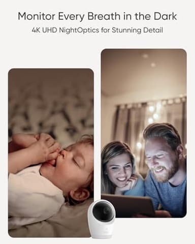 eufy Security Baby Monitor E21 with 4K UHD Camera, 5'' 720p Display, 8X Zoom, Hybrid Wi-Fi and No Wi-Fi Connection, 24/7 Recording in app, Pan-Tilt, Portable Camera with Built-in Battery, ANR - Image 3