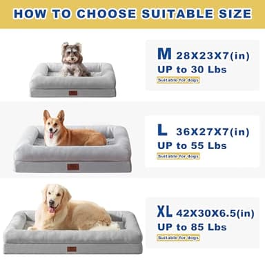 Medium Dog Bed Washable Dog Crate Beds for Medium Large Dogs Crate Waterproof Dogs Bed with Removable Pet Beds Mat Cover Anti-Slip Bottom Comfort Egg Foam - Image 6