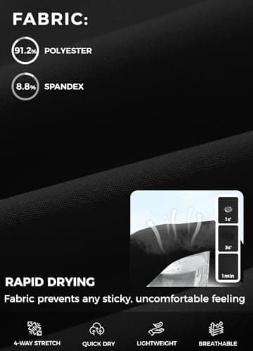 Willit Women's 7" Athletic Running Shorts Long Workout Hiking Shorts Quick Dry High Waisted Active Zipper Pocket Black XL - Image 4