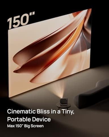 XGIMI Elfin Flip Portable Projector, 1080P Resolution Outdoor Projector, Licensed Netflix, Build-in Adjustable Stand, Lightweight and Compact Design, 400 ISO Lumens, Screen Adaption - Image 6