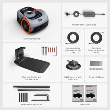Segway Navimow i105N Robot Lawn Mower Perimeter Wire Free 1/8 Acre RTK+Vision Robotic Lawnmower, AI-Assisted Mapping, Virtual Boundary, APP Control, 58dB(A) Quiet, Multi-Zone Management - Image 7