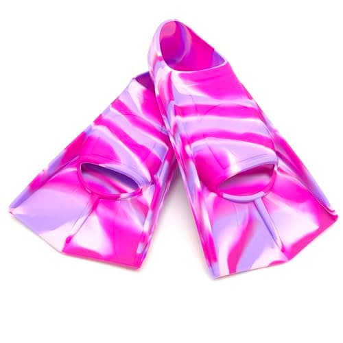 Swimming Training Fins,Kids Swim Fins,Comfortable Swimming Flippers Suitable for Children,Beginners,Girls,Boys,Adults (M, RedPinkPurple) - Image 1