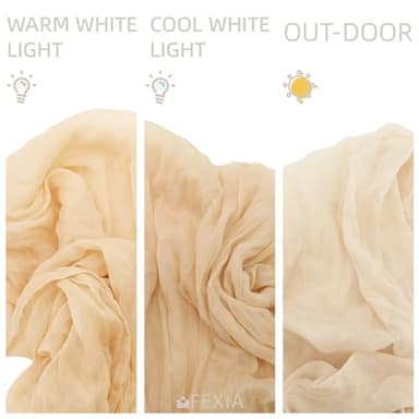 FEXIA 10 Pack Beige Gauz Table Runner 35x120 Inches Ivory Cheesecloth Rustic Boho Table Runner for Bridal Shower Wedding Party First Communion Centerpiece Engagement Rustic Boho Decoration - Image 4