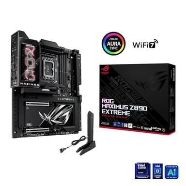 ASUS ROG MAXIMUS Z890 EXTREME Intel® Z890 LGA 1851 E-ATX motherboard, Advanced AI PC-ready, 24+2+1+2 stages, DDR5, WiFi7, 2.5G/10G LAN, PCIe® 5.0 M.2, Thunderbolt™ 5, USB Type-C®, AI OC, 5” LCD Screen - Image 7