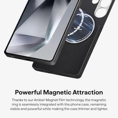 pitaka for S25 Ultra Case 6.9 Inch, Compatible with MagSafe, Slim & Light Samsung Galaxy S25 Ultra Case, 600D Aramid Fiber Made [Ultra-Slim Case - Black/Gray] - Image 5
