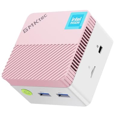 GMKtec Mini PC NucBox G5, Intel 12th Gen Alder Lake N97 (up to 3.6GHz), 12GB RAM 256GB M.2 SSD, Home, Business, Office Mini Computer, 4K UHD Dual HDIMI, RJ45-Pink - Image 1
