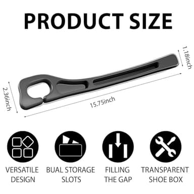 Lalalancer No Drop Seat Guard,Car Seat Gap Filler,Drop seat Gap fillers Between Seat and Console Stop Things from Dropping(Black) - Image 3