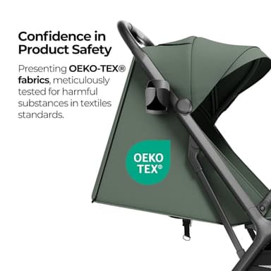 MAMA&BABY Packa Travel Stroller with One-Hand Automatic Folding, Ultra-Compact & Lie-Flat Mode, Lightweight Baby Stroller with Large UPF 50+ Canopy, Backrest Mesh Ventilation Panel - Image 8