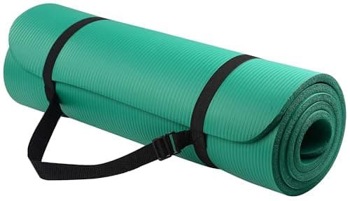Fitvids Yoga Mat, 1/2-Inch Extra Thick High Density Exercise Mat, Anti-Tear Exercise Yoga Mat with Carrying Strap, Suitable for Various Yoga Exercises - Image 1