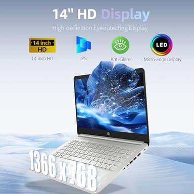 HP Laptop Computer for Home Student Study, 1-Year Office 365, 4GB RAM, 256GB Storage (128GB UFS + 128GB Micro SD Card), 14 Inch, Intel Processor (Beat i3-1115G4), WiFi 6, Bluetooth 5.4, Windows 11 S - Image 5
