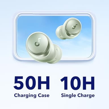 Soundcore by Anker Space A40 Auto-Adjustable Active Noise Cancelling Wireless Earbuds, Reduce Noise by Up to 98%, 50H Playtime, Hi-Res Sound, Comfortable Fit, App Customization, Wireless Charge - Image 4