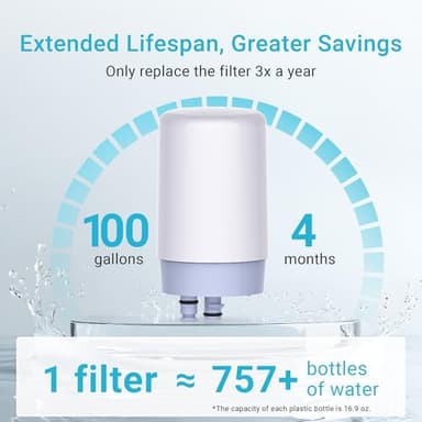 AQUA CREST Alkaline Faucet Water Filter, Replacement for Brita® Filter, Increase PH, Brita® Filter Replacement, 36311 On Tap Water Filtration System, FR-200, FF-100, 3 Packs - Image 6