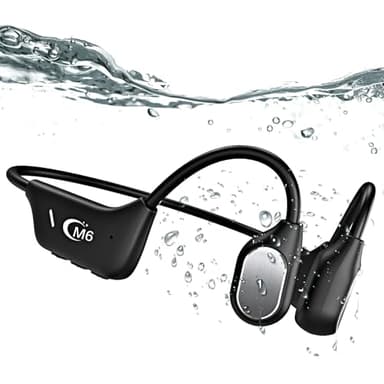 Bone Conduction Headphones Open Ear Waterproof Swimming Headphones Bluetooth 5.4 with Built-in MP3 Player 16G Memory Open Ear Sports Headset for Underwater Running Cycling and More Activities - Image 1