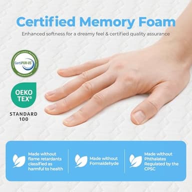 Neo Sleep 8 Inch Full Cooling Gel Memory Foam Mattress Medium Firm CertiPUR-US Certified Foam, Mattress in a Box Enhanced Pressure Relief Removable Soft Cover No Fiberglass (Full, 8 in) - Image 4