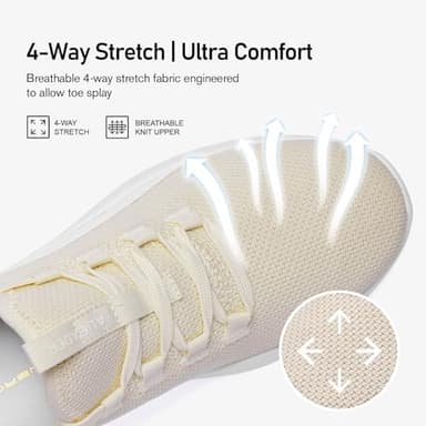ALEADER Slip On Sneakers Women Walking Running Shoes for Athletic Running Workout Walking Shoes Non Slip Natural Size 10 US - Image 2