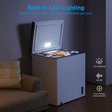 Midea MERC07C4BAWW 7.0 Cubic Feet Chest Freezer Cu.ft-Convertible, White - Image 6