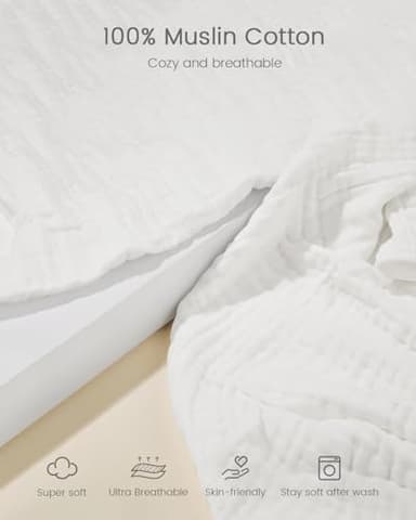 FAVERDIIY 35x35 Inch 2 Pack 100% Muslin Cotton Baby Bath Towel, Hooded Baby Towels for Newborn, Soft Baby Beach Towels with Hood for Infants, Toddlers and Kids, Essentials Must Haves Dusty Pink+ White - Image 5