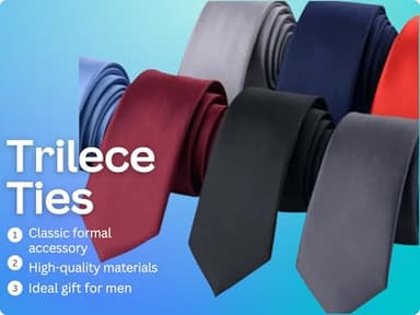 trilece Ties for Men - Mens Red Tie - Men's Solid Color Costume Ties - Formal Neckties for Men - Neck Tie for Man (Red) - Image 7