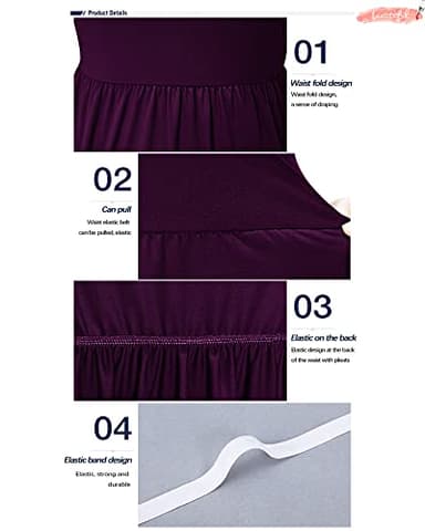 AUSELILY Women's Short Sleeve Loose Plain Casual Long Maxi Dresses for Women 2025 Purple L - Image 2