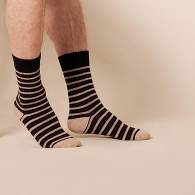 Amazon Essentials Mens Comfortable Patterned Dress Socks, 5 Pairs, Black/Brown/Dark Grey/Green/Grey, Size 13-15 - Image 2