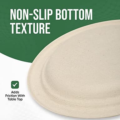 TaidMiao Paper Plates 6 Inches, 100 Pack Disposable Plates – 100% Compostable Plates, Water & Oil Proof Dessert Plates, Microwavable Small Paper Plates, Perfect Paper Plate For Party - Brown - Image 8