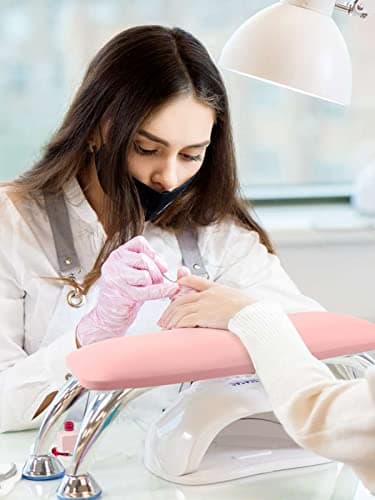 Big Arm Rest for Nails Cushion, Microfiber Leather Hand Rest for Nails Tech, Hand Rest Pillow for Nails Toenails, Detachable Nail Art Accessories Tool for Nails Tech (Pink) - Image 2