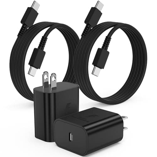 2Pack 45W Super Fast Charger Type C 6ft, USB C Wall Charging Block Plug and Long Android Phone Charger Cable Cord for Samsung Galaxy S25/S24 Ultra/S23+/S22 Plus/S21/S20/Note 20/iPhone 17 16 15 Pro Max - Image 1