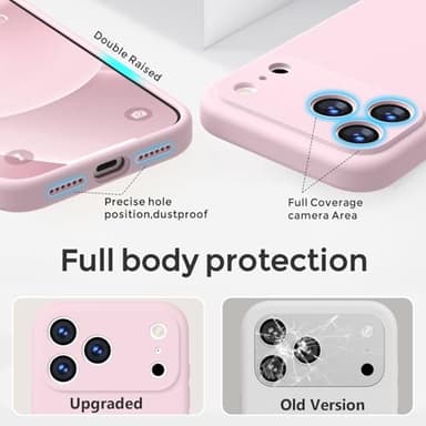 Ktele Magnetic for iPhone 17 Pro Case [Compatible with Magsafe] [Premium Silicone Satin-Smooth Touch] Slim Shockproof Anti-Scratch Microfiber Lining Case, 6.3 inch, Chalk Pink - Image 5