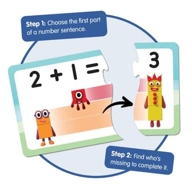 hand2mind Numberblocks Adding and Subtracting Puzzle Set, Addition and Subtraction Games, Number Puzzle, Matching Game, Preschool Math Toys, Toddler Educational Toys, Easter Basket Stuffers for Kids - Image 3