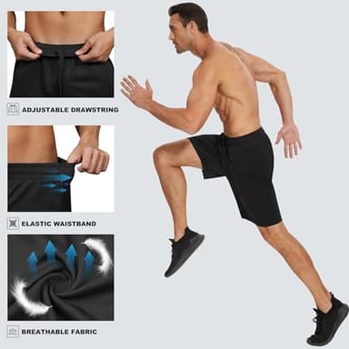TVKSOM 7 Pack Mens Athletic Shorts with Pockets and Elastic Waistband Quick Dry Basketball Shorts Men for Running Casual - Image 2