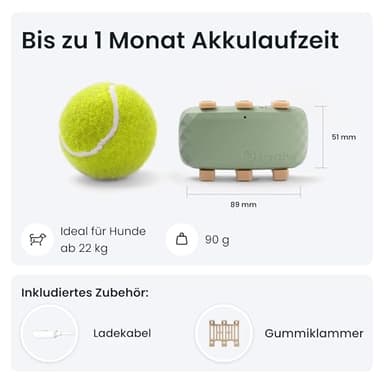 Tractive XL Smart Dog GPS Tracker | Live Pet Tracker with Virtual Fence | Vital Signs Monitoring of Heart & Respiratory Rate | Up to 1-Month Battery Life | Dog Collar Attachment (Green) - Image 4