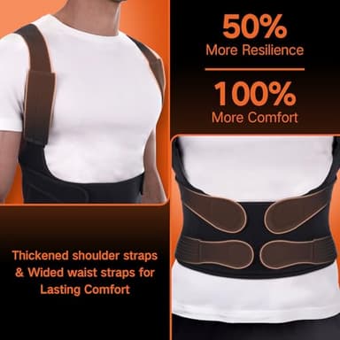 PANUSU Back Brace Posture Corrector for Men and Women - Adjustable Full Back Brace Posture Corrector Straightener For Upper and Lower Back Pain Relief - Scoliosis, Hunchback, Spine Corrector - Large - Image 6
