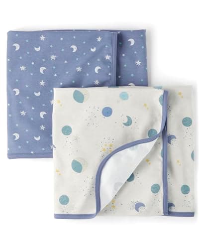 The Children's Place,Unisex Baby.and Newborn Swaddle Blankets,Icicle 2-Pack,NO_SIZE