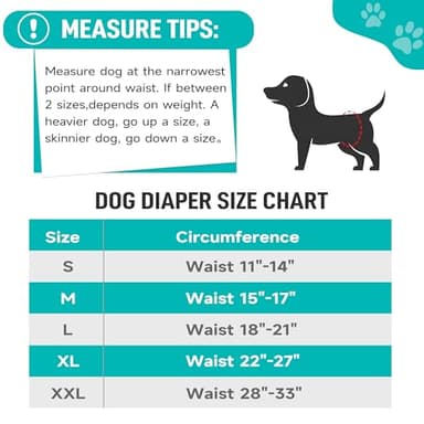 Tuiskusa Male Dog Diapers, High Absorbing Dog Belly Bands for Male Dogs, Washable Reusable Dog Males Wraps(5 Pack) - Image 3