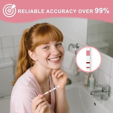 ACCUBIO Pregnancy Test Strips with Urine Cups, hCG Detection Home Pregnancy Tests, Sensitive & Over 99% Accurate, 20 Count Individually Wrapped, Rapid hCG Test Strips, 5mm Wider 25mIU/mL - Image 5