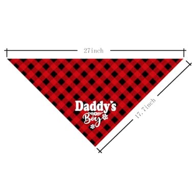Daddy's Boy Dog Bandana, Daddy's Boy Gift Dog Bandana, Pet Scarf Accessories, Printed Dog Bandanas Gift for Dog Birthday, Christmas, Father’s Day Party, Bandana Gift for Small Medium Large Dogs (D1) - Image 2