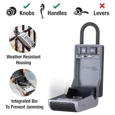 Master Lock High Capacity Key Lockbox, Combination Dial, Removable Shackle - Image 4