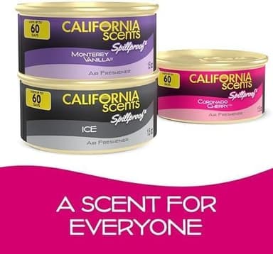 Can Air Freshener and Odor Neutralizer by California Scents, Stocking Stuffers, Set of 12 Spillproof Cans for Home and Car, Coronado Cherry, 1.5 Oz Each - Image 6