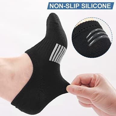 Toes Home No Show Socks Womens Cushioned Low Cut Athletic Hidden Liner Socks for Sneakers Footies Ankle Sports Invisible Running Socks 6 Pairs Size 6-9 - Image 4