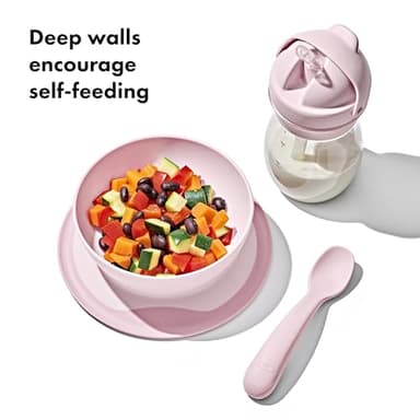 OXO Tot Stick and Stay Suction Bowl - Blossom - Image 4