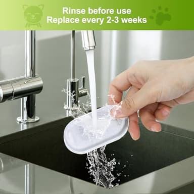 12 Pack Cat Water Fountain Filters, Replacement Filters & Pre-Filter Sponges for 3.2L/108Oz & 67oz/2L Stainless Steel Pet Fountain - Image 5