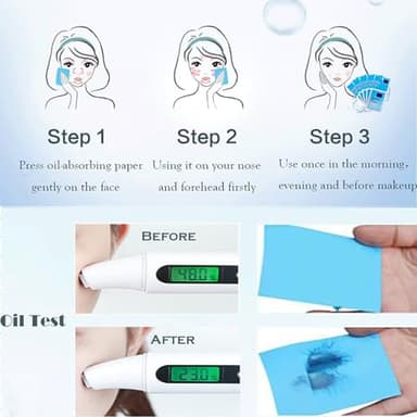 1 Pack Oil Blotting Sheets for Face (60 Sheets) - Oil Absorbing Blotting Papers for Oily Skin, Makeup-Friendly & Portable Oil Wipes - Image 3