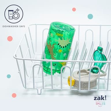 Zak Designs Sage Minecraft Kids Water Bottle For School or Travel, 16oz Durable Plastic Water Bottle With Straw, Handle, and Leak-Proof, Pop-Up Spout Cover (Creeper) - Image 8