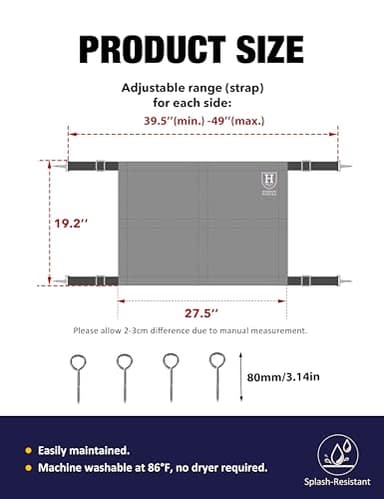 Harrison Howard Horse Stall Guard with Adjustable Straps and Sturdy Spring Hooks Included Aisle Guard Stall Guard for Horses,US Flag - Image 5