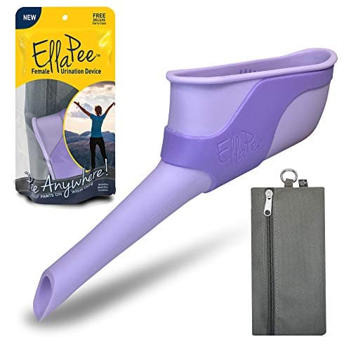 EllaPee Womens Urinal Funnel Female Urination Device for Women, Camping Accessories, Hiking, Outdoor Activities & More with Medical Grade Silicone (Reusable) , Purple - Image 1