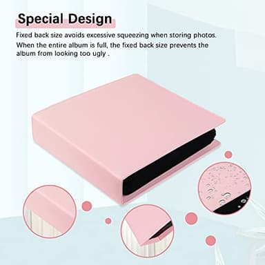 192 Pockets Large Photo Album for Polaroid i-Type/600/SX-70 Instant Photos,3.5x4.25 Picture Book fits Fujifilm Instax Wide 400/300 Film (Pink) - Image 5