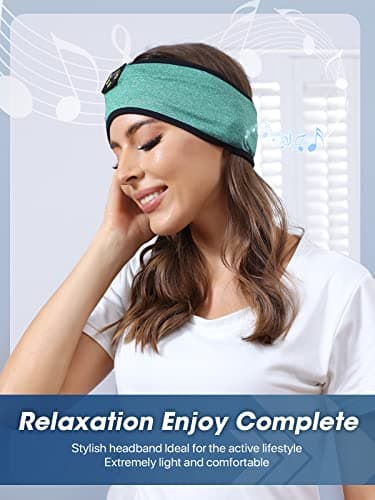 Fulext Sleep-Headphones-Headband-Bluetooth - Headphones for Sleeping Sleep Mask with Thin HD Stereo Speakers Perfect for Side Sleepers,Insomnia,Sport,Travel Best Gifts for Men Women - Image 3